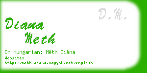 diana meth business card